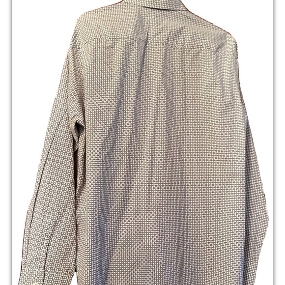 Bugatchi Uomo Shirt Adult Sz M Classic Fit Blue White Button Up Casual Cotton - Picture 4 of 12